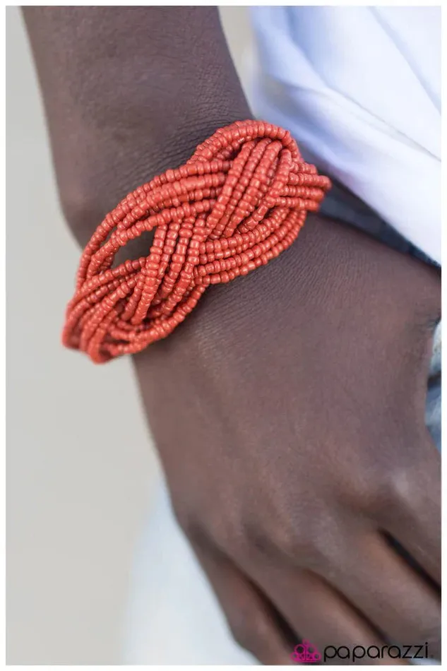 Paparazzi Jewelry Paparazzi Bracelet Another Round Of Applause Orange Bracelets