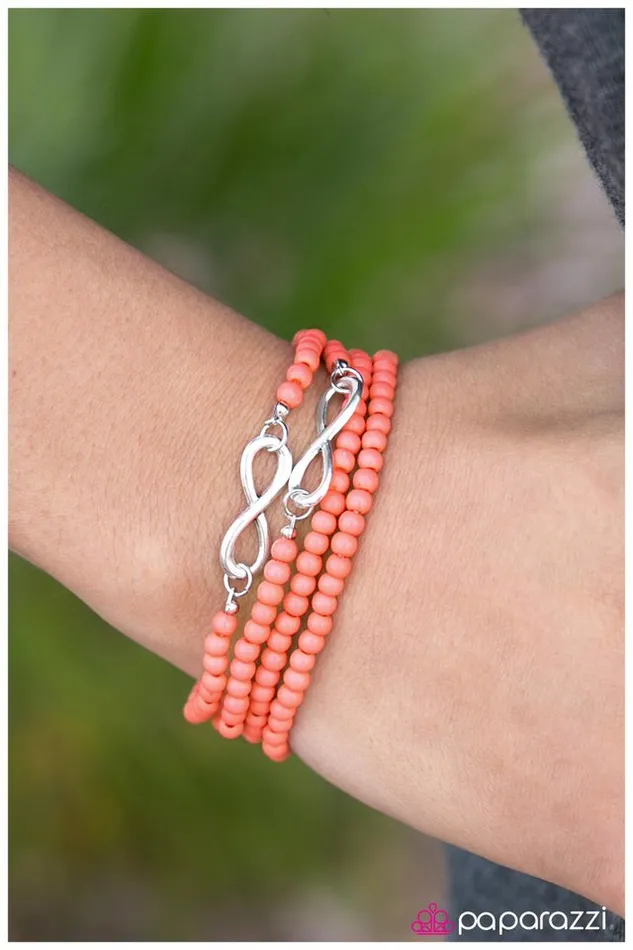 Paparazzi Jewelry Paparazzi Bracelet One Day At A Time Orange Bracelets