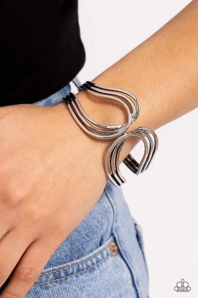Paparazzi Jewelry Paparazzi Bracelet Shockwave Attitude Silver Bracelets