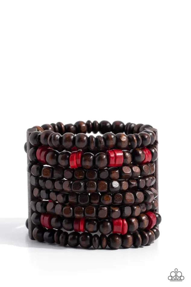 Paparazzi Jewelry Paparazzi Bracelet Tropical Time Zone Red Bracelets Paparazzi Jewelry Paparazzi Bracelet Tropical Time Zone Red Bracelets