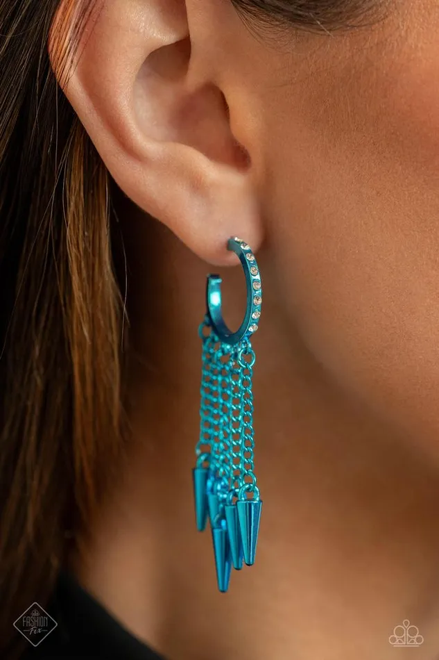 Paparazzi Jewelry Paparazzi Earring Piquant Punk Blue Earrings
