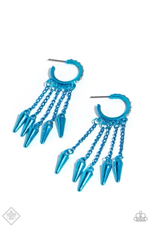 Paparazzi Jewelry Paparazzi Earring Piquant Punk Blue Earrings Paparazzi Jewelry Paparazzi Earring Piquant Punk Blue Earrings