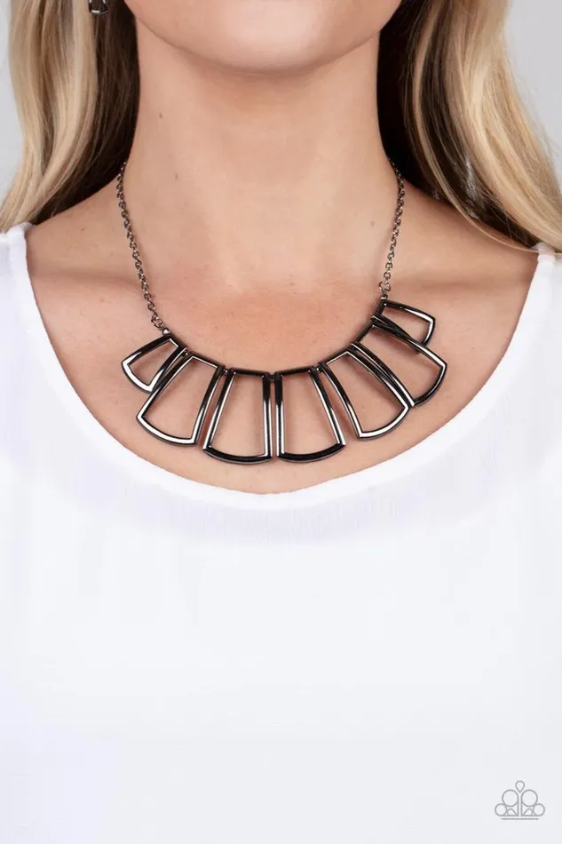 Paparazzi Jewelry Paparazzi Necklace FullFledged Framed Black Necklaces