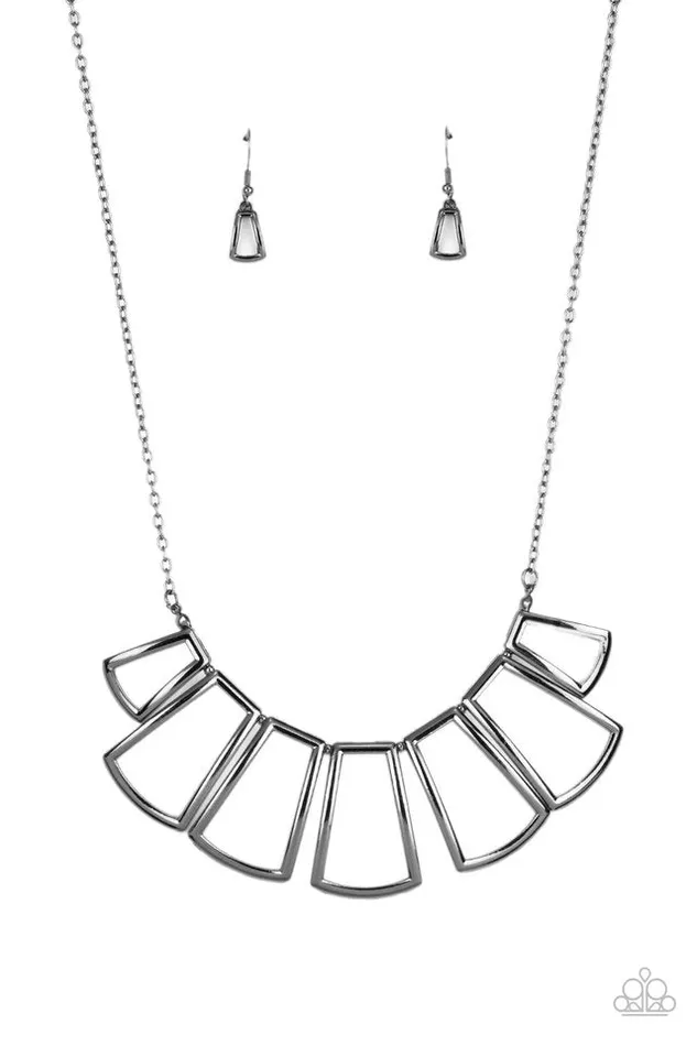 Paparazzi Jewelry Paparazzi Necklace FullFledged Framed Black Necklaces Paparazzi Jewelry Paparazzi Necklace FullFledged Framed Black Necklaces