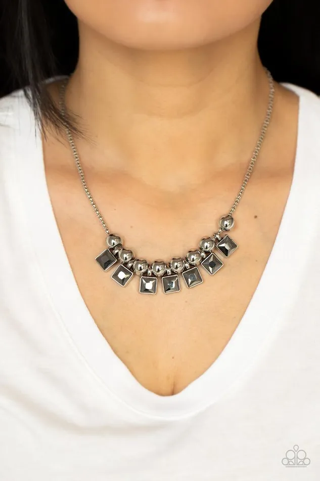 Paparazzi Jewelry Paparazzi Necklace Graciously Audacious Silver Necklaces