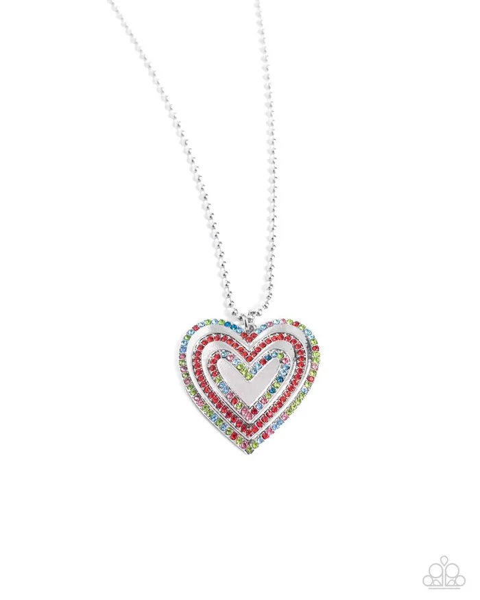 Paparazzi Jewelry Paparazzi Necklace Hallucinatory Hearts Red Necklaces Paparazzi Jewelry Paparazzi Necklace Hallucinatory Hearts Red Necklaces