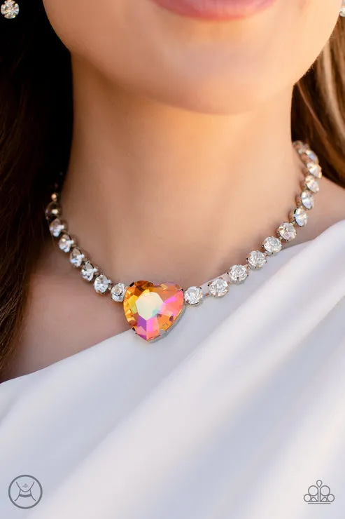 Paparazzi Jewelry Paparazzi Necklace Heart in My Throat Orange Necklaces