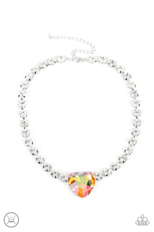 Paparazzi Jewelry Paparazzi Necklace Heart in My Throat Orange Necklaces