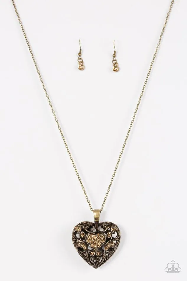 Paparazzi Jewelry Paparazzi Necklace Heartless Heiress Brass Necklaces