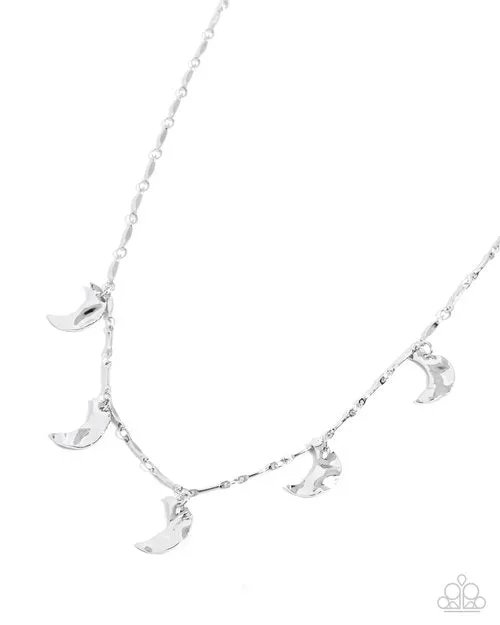 Paparazzi Jewelry Paparazzi Necklace Moon Movement Silver Necklaces Paparazzi Jewelry Paparazzi Necklace Moon Movement Silver Necklaces