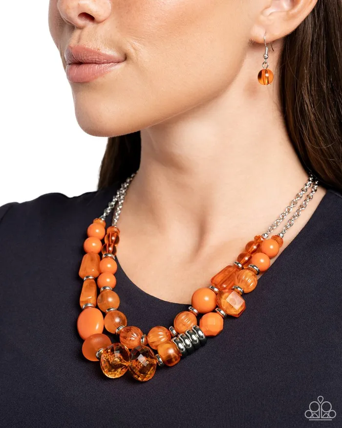 Paparazzi Jewelry Paparazzi Necklace Pina Colada Paradise Orange Necklaces