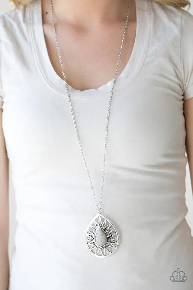 Paparazzi Jewelry Paparazzi Necklace Summer Sunbeam Silver Necklaces Paparazzi Jewelry Paparazzi Necklace Summer Sunbeam Silver Necklaces