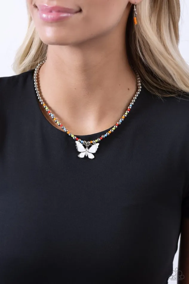 Paparazzi Jewelry Paparazzi Necklace Vibrant Flutter White Necklaces