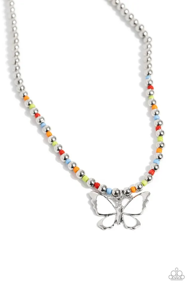 Paparazzi Jewelry Paparazzi Necklace Vibrant Flutter White Necklaces Paparazzi Jewelry Paparazzi Necklace Vibrant Flutter White Necklaces