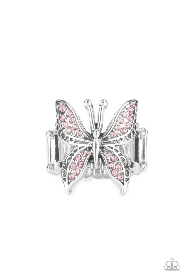 Paparazzi Jewelry Paparazzi Ring Blinged Out Butterfly Pink Rings Paparazzi Jewelry Paparazzi Ring Blinged Out Butterfly Pink Rings