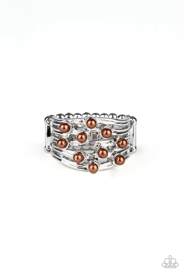 Paparazzi Jewelry Rings Paparazzi Ring Bubbles and Baubles Brown Paparazzi Jewelry Rings Paparazzi Ring Bubbles and Baubles Brown