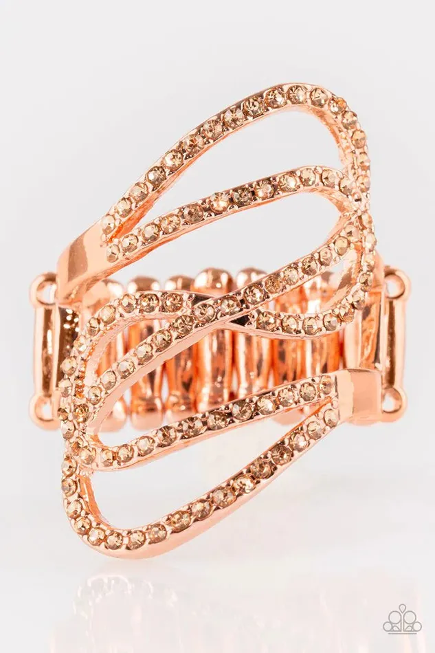 Paparazzi Jewelry Rings Paparazzi Ring Chasing Starlight Copper
