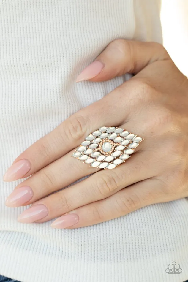 Paparazzi Jewelry Rings Paparazzi Ring Incandescently Irresistible Rose Gold