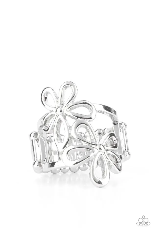 Paparazzi Jewelry Rings Paparazzi Ring Perennial Pair Silver Paparazzi Jewelry Rings Paparazzi Ring Perennial Pair Silver