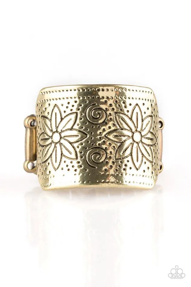Paparazzi Jewelry Rings Paparazzi Ring Wild Meadows Brass