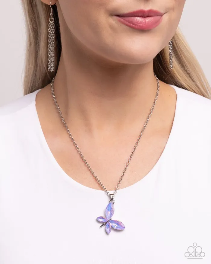 Paparazzi Necklace Aerial Aria Purple Paparazzi Jewelry Necklaces