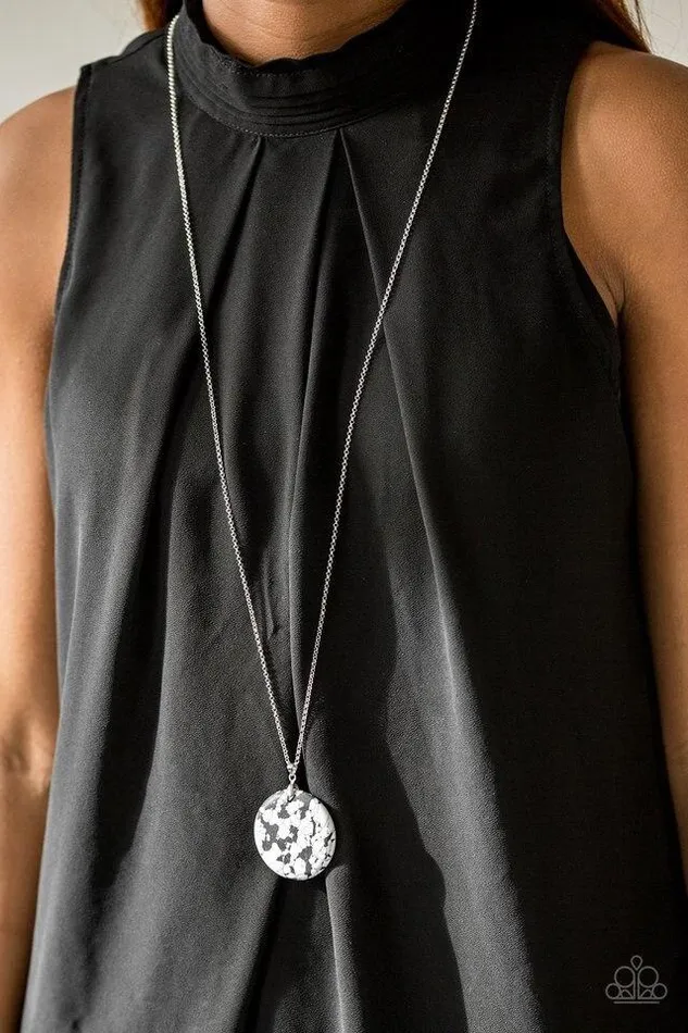 Paparazzi Necklace Back To Earth White Paparazzi Jewelry Necklaces
