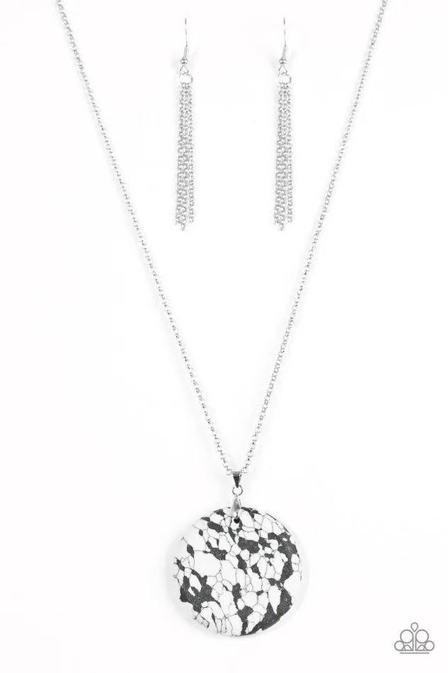 Paparazzi Necklace Back To Earth White Paparazzi Jewelry Necklaces