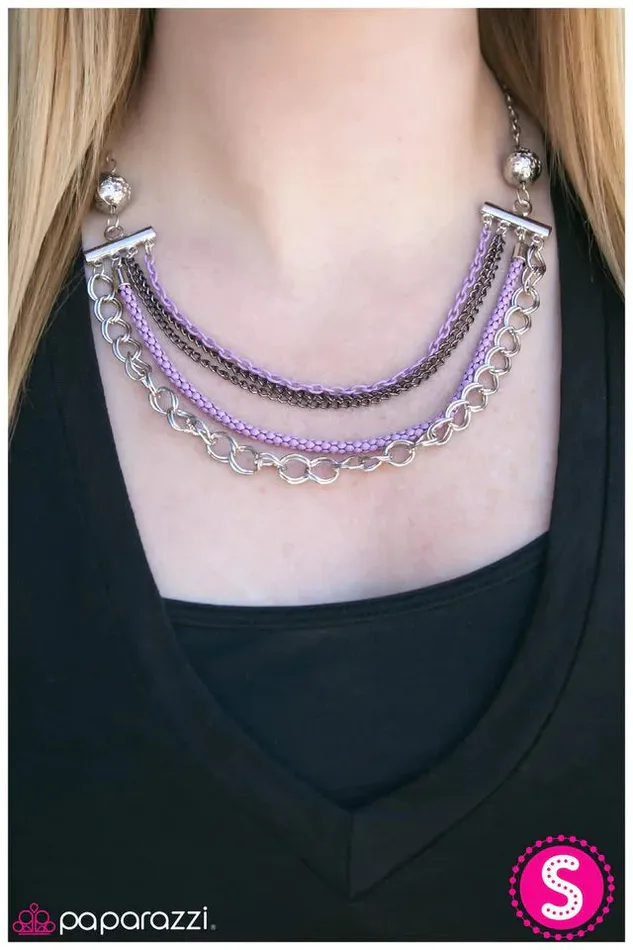 Paparazzi Necklace Bar None Purple Paparazzi Jewelry Necklaces