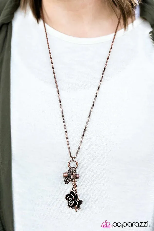 Paparazzi Necklace Bedtime Stories Copper Paparazzi Jewelry Necklaces