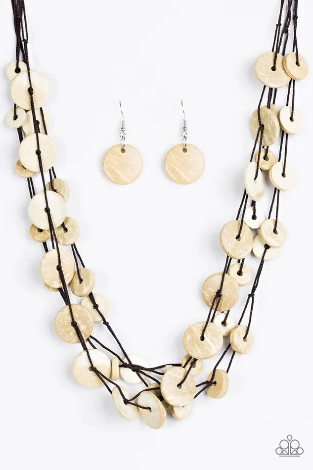 Paparazzi Necklace Bermuda Beach House White Paparazzi Jewelry Necklaces