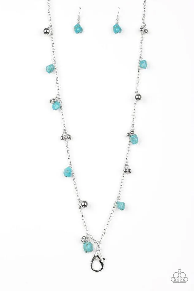 Paparazzi Necklace Both Feet On The Ground Blue Paparazzi Jewelry Necklaces