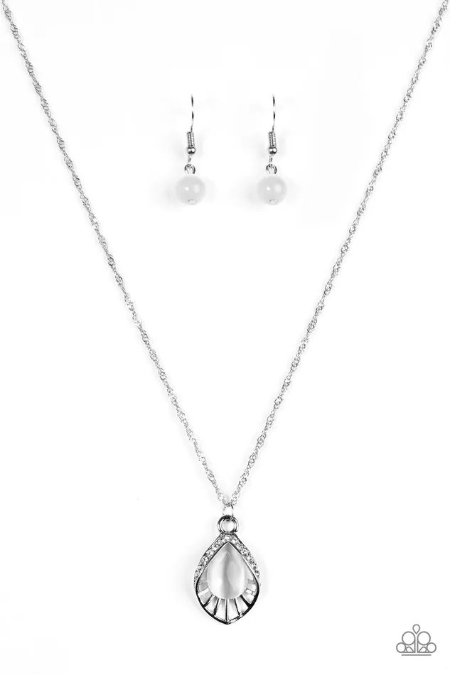 Paparazzi Necklace Cherished Treasure White Paparazzi Jewelry Necklaces