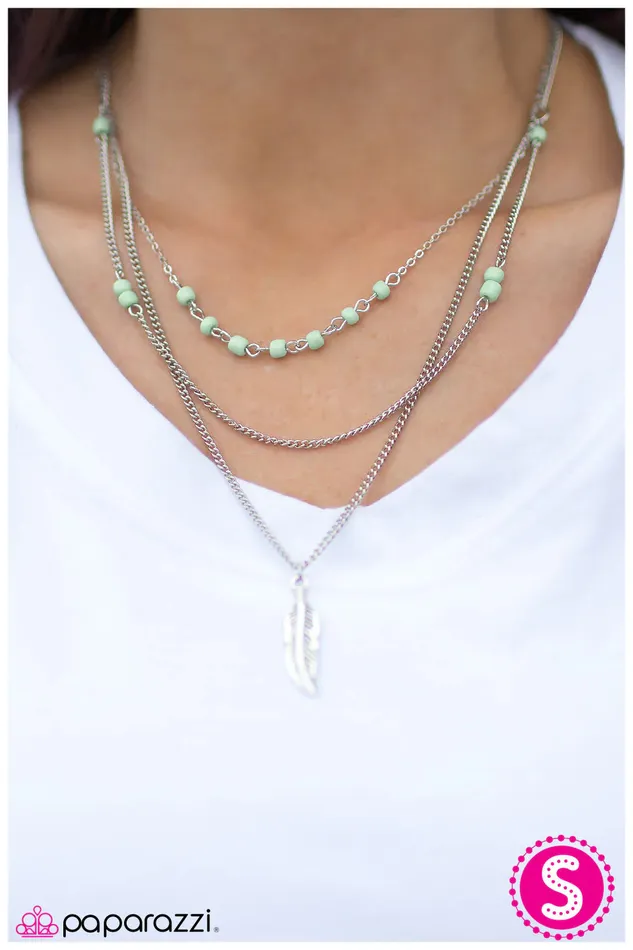 Paparazzi Necklace Early Bird Green Paparazzi Jewelry Necklaces