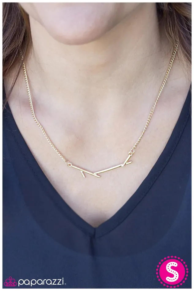 Paparazzi Necklace Firewood Gold Paparazzi Jewelry Necklaces