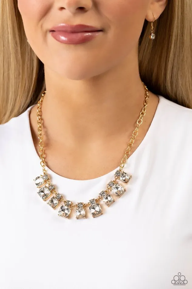 Paparazzi Necklace Fitted Fantasy Gold Paparazzi Jewelry Necklaces