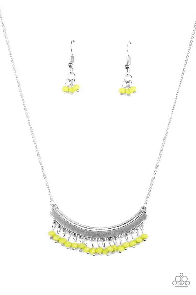 Paparazzi Necklace Fringe Fever Green Paparazzi Jewelry Necklaces