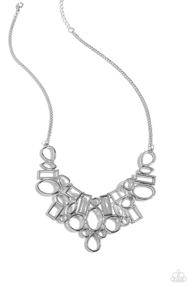 Paparazzi Necklace Geometric Grit Silver Paparazzi Jewelry Necklaces Paparazzi Necklace Geometric Grit Silver Paparazzi Jewelry Necklaces