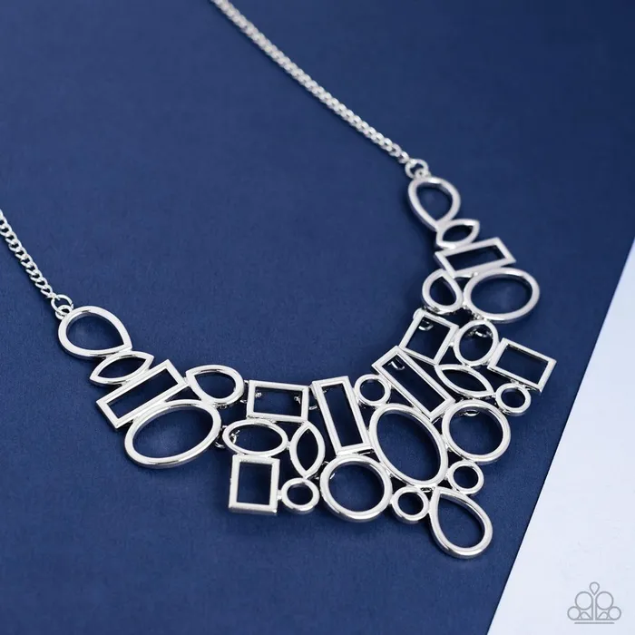 Paparazzi Necklace Geometric Grit Silver Paparazzi Jewelry Necklaces Paparazzi Necklace Geometric Grit Silver Paparazzi Jewelry Necklaces