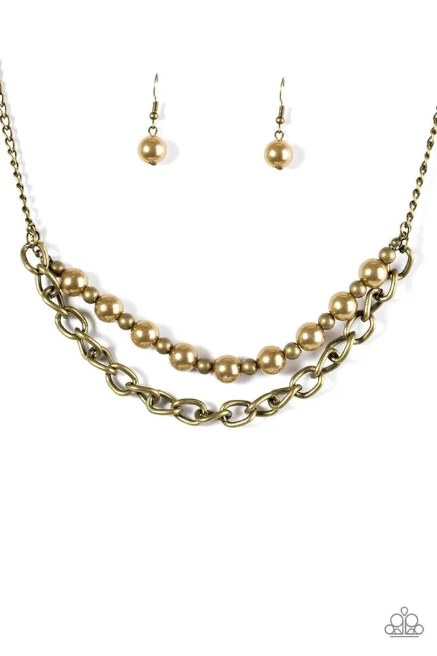 Paparazzi Necklace Glam and Grind Brass Paparazzi Jewelry Necklaces