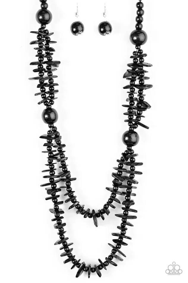 Paparazzi Necklace Hey BAY BAY Black Paparazzi Jewelry Necklaces