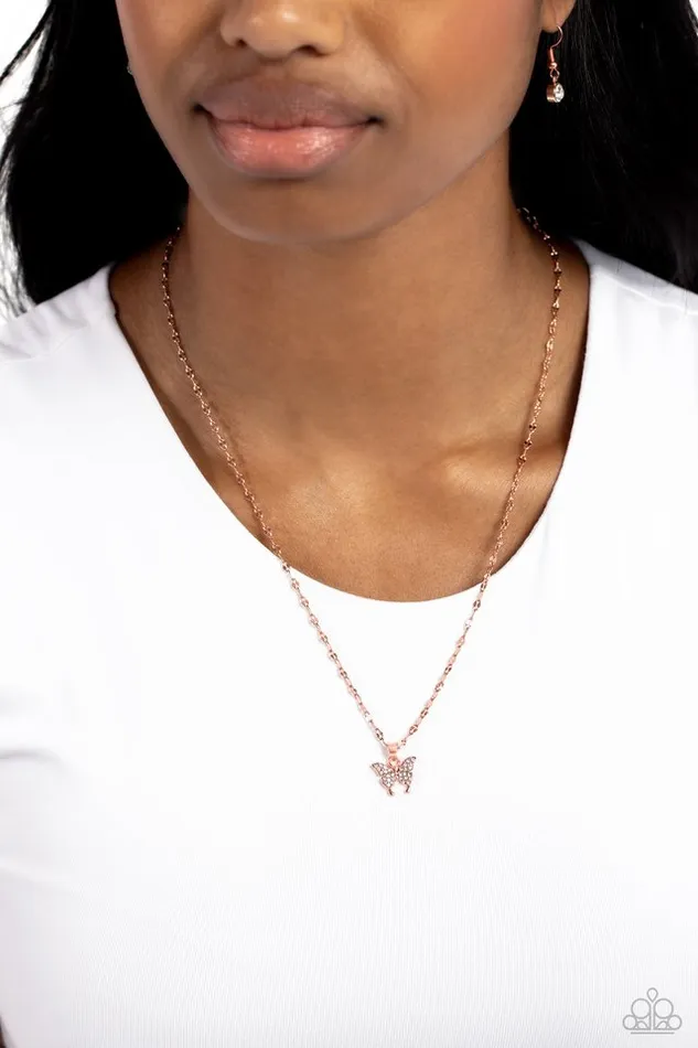 Paparazzi Necklace HighFlying Hangout Copper Paparazzi Jewelry Necklaces