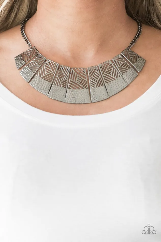 Paparazzi Necklace Jungle Cat Jam Black Paparazzi Jewelry Necklaces