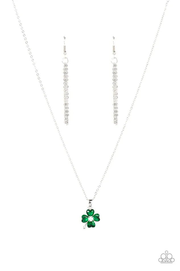 Paparazzi Necklace Kiss Me Im Irish Green Paparazzi Jewelry Necklaces