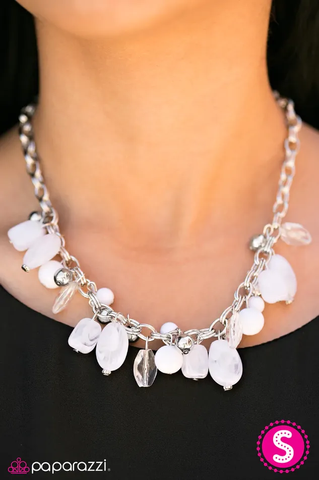 Paparazzi Necklace Ocean Sunset White Paparazzi Jewelry Necklaces