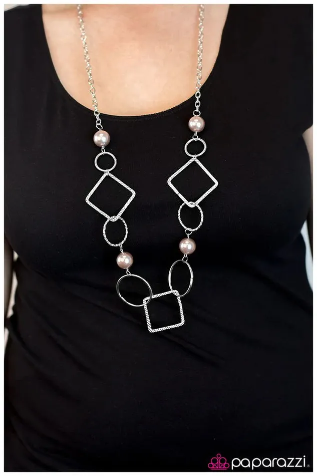 Paparazzi Necklace Opulent Outlines Brown Paparazzi Jewelry Necklaces
