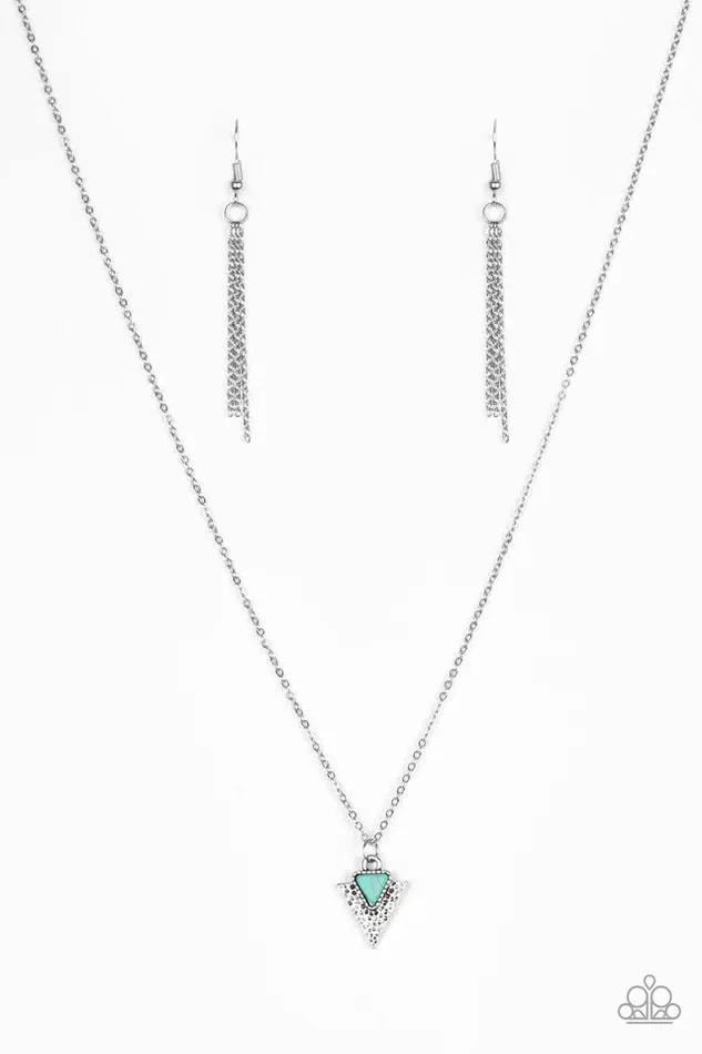 Paparazzi Necklace Over My ARROWHEAD Blue Paparazzi Jewelry Necklaces