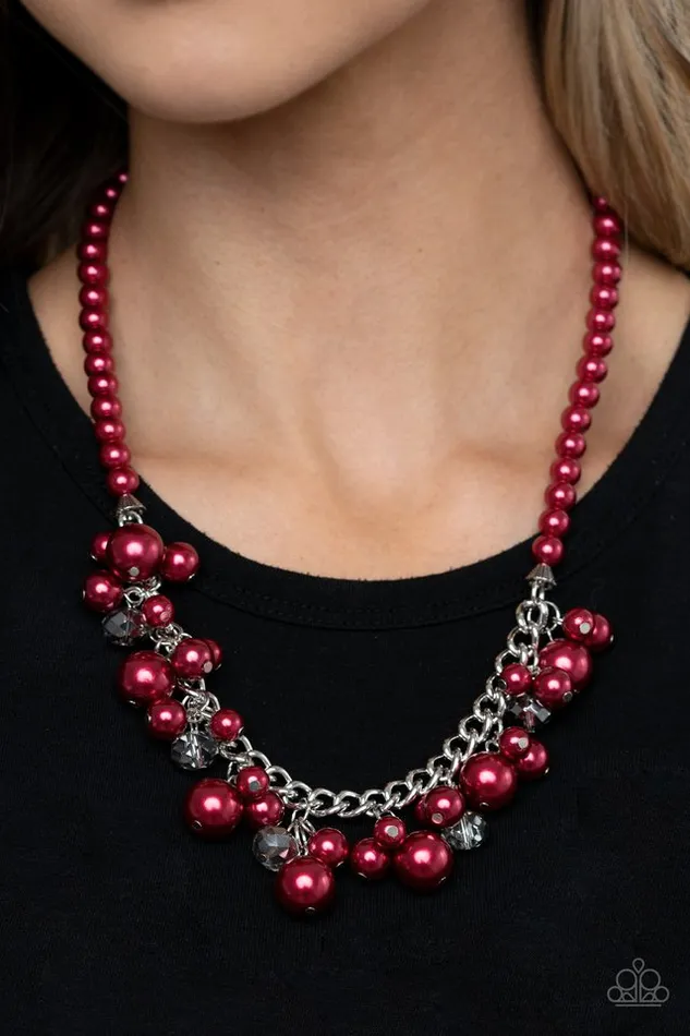 Paparazzi Necklace Prim and POLISHED Red Paparazzi Jewelry Necklaces