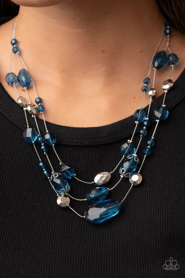Paparazzi Necklace Prismatic Pose Blue Paparazzi Jewelry Necklaces