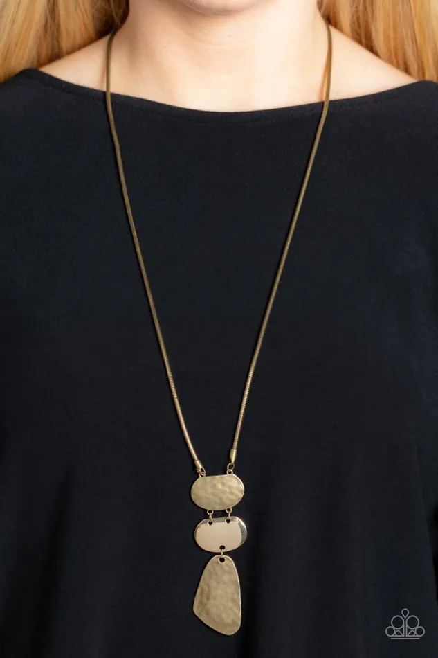 Paparazzi Necklace Riverside Respite Brass Paparazzi Jewelry Necklaces