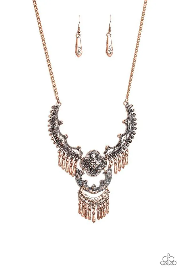 Paparazzi Necklace Rogue Vogue Copper Paparazzi Jewelry Necklaces